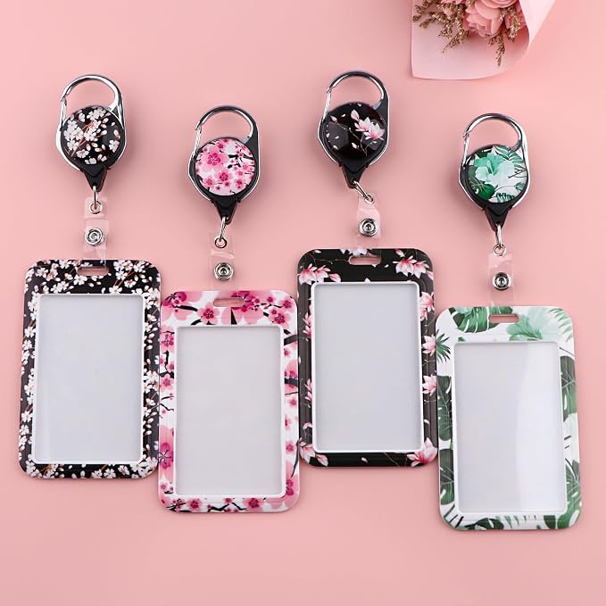 Aesthetic Flower ID Badge Holder - Image 2