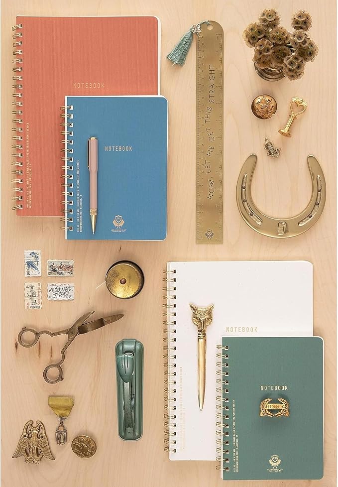 DesignWorks Ink Textured Paper Twin Wire Notebook, Daily Planner & Soft Cover - Image 3