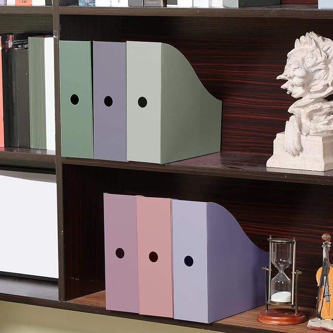 Colarr 48 Pcs Cardboard Magazine Holders 12 Colors Magazine Storage Box - Image 6