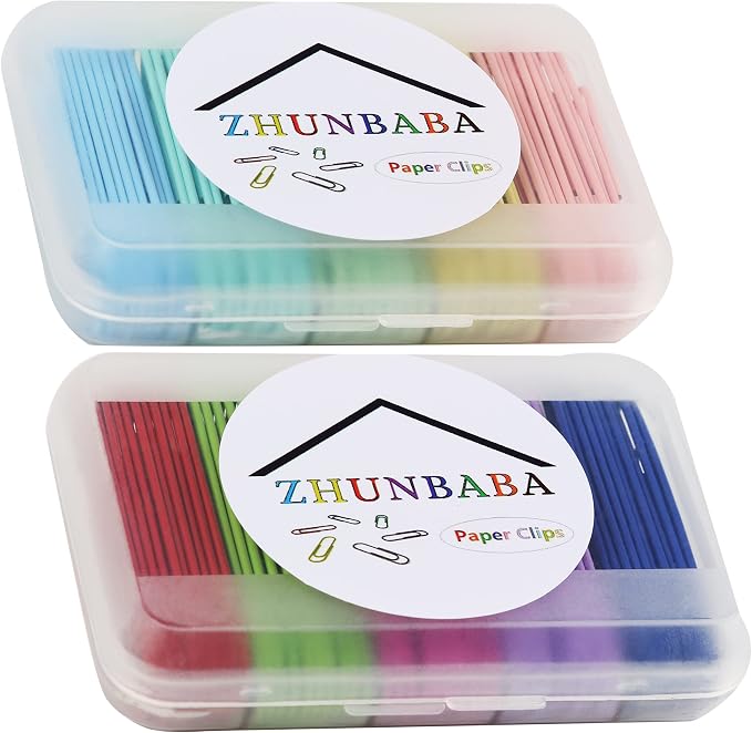 100 PCS Large Multicolored Stainless Steel Paper Clips, Environmentally Friendly - Image 6