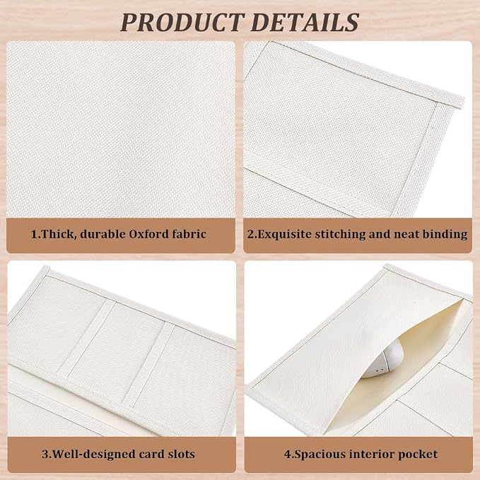 CRASPIRE 2Pcs Travelers Notebook Pocket Oxford Fabric Standard Passport Size - Image 6
