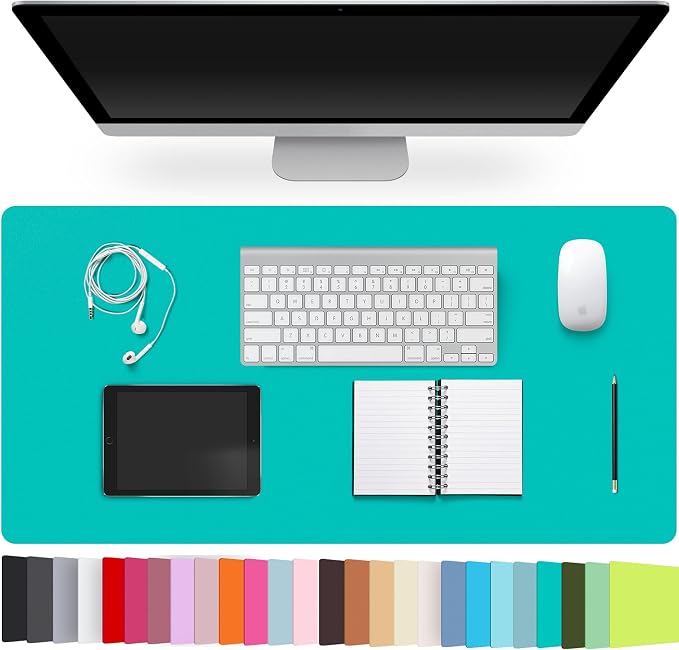 Leather Desk Pad Protector, Non-Slip Desk Pad, on-Slip PU Leather Large Mouse by CADONO