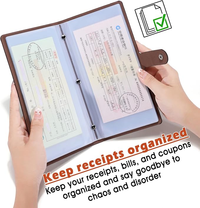 Leather Receipt Organizer, Coupon Organizer - Image 3