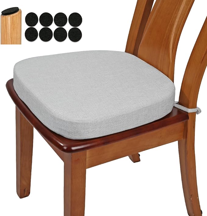 BUYUE Thickened 2.5" Friendly Woven Fabric Dining Chair Cushion, U-Shape High by BUYUE