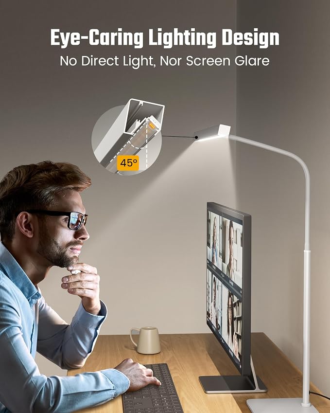 SUPERDANNY LED Desk Lamp for Home Office, Eye-Caring Desk Light - Image 3