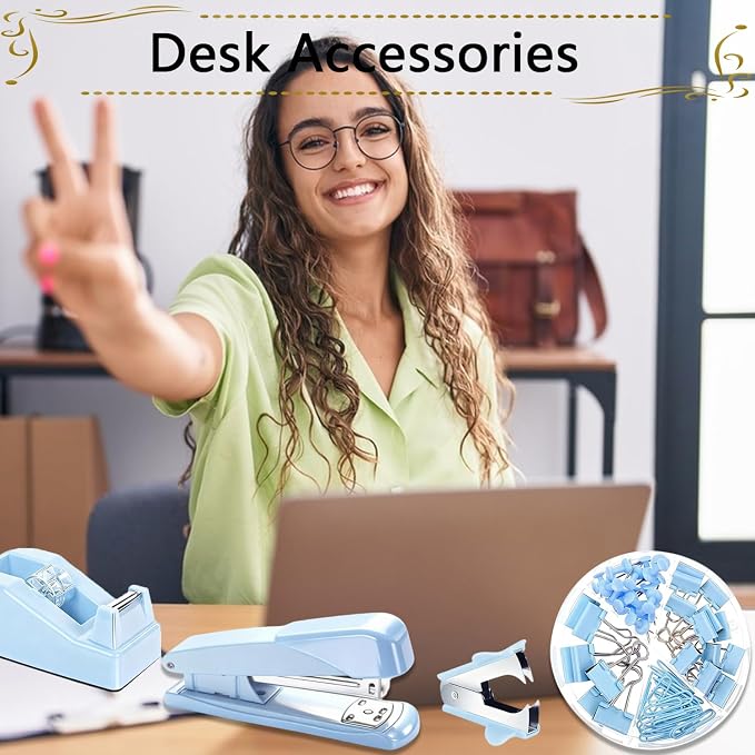 Office Supplies, Stapler and Tape Dispenser Set - Image 4