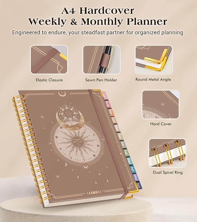 Academic Planner 2026-2027, Hardcover Weekly and Monthly Calendar Planner from - Image 4
