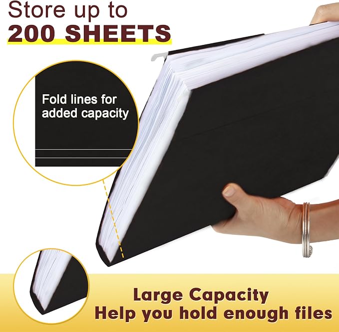 HERKKA Hanging File Folders, 30 Pack Reinforced Letter Size Hanging Folders - Image 6