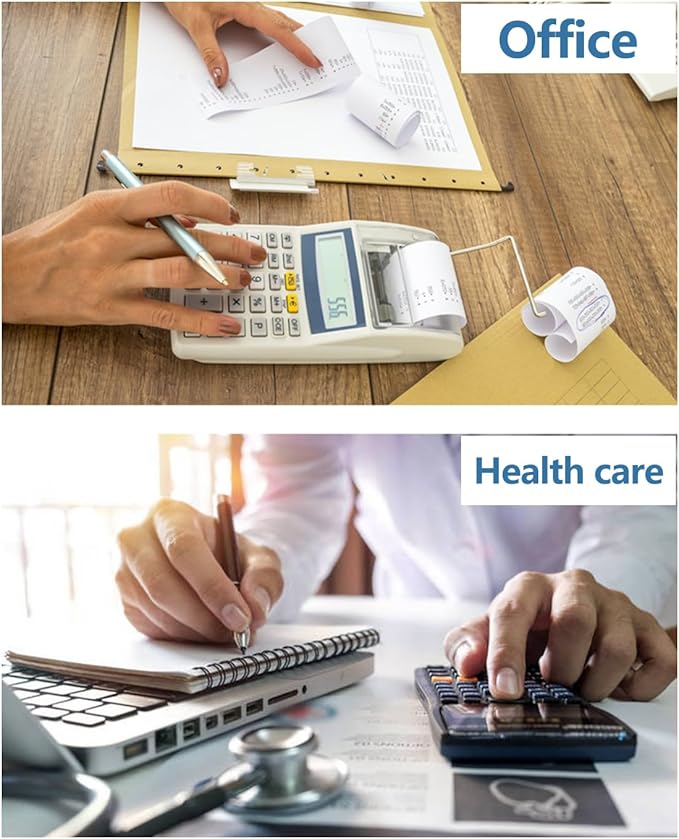 WEEMAY Compatible Calculator Ink Ribbon Replacement for IR-40T Black/Red Sharp EL-1750V EL-1801V, Canon P23-DHV CP13 MP-12D, Casio HR-100TM HR-170RC, Individually Sealed, 12 Pack-DeskLoop Office