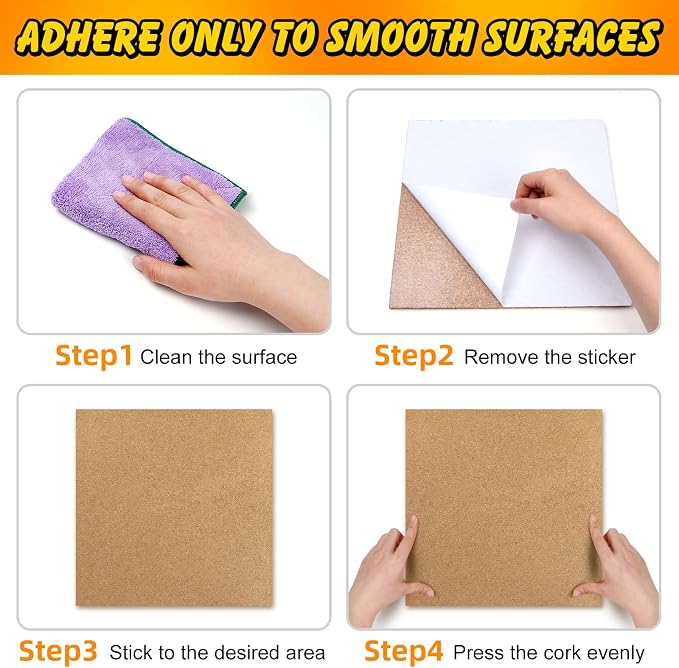 TUPARKA 6 Pack Cork Board 12"x12" - Image 6