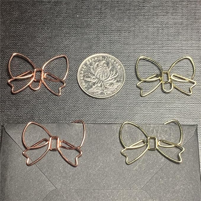 OWLFAVO Bowknot Shape 40pcs Paper Clips - Image 6