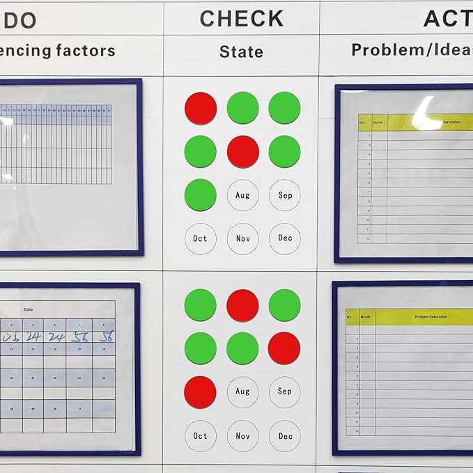 25 Pcs 1” Double-Sided Red Green Magnets, Flip Over Colored Magnetic Dots for Whiteboard, Refrigerator, Office (25, Red/Green-Colors)-DeskLoop Office
