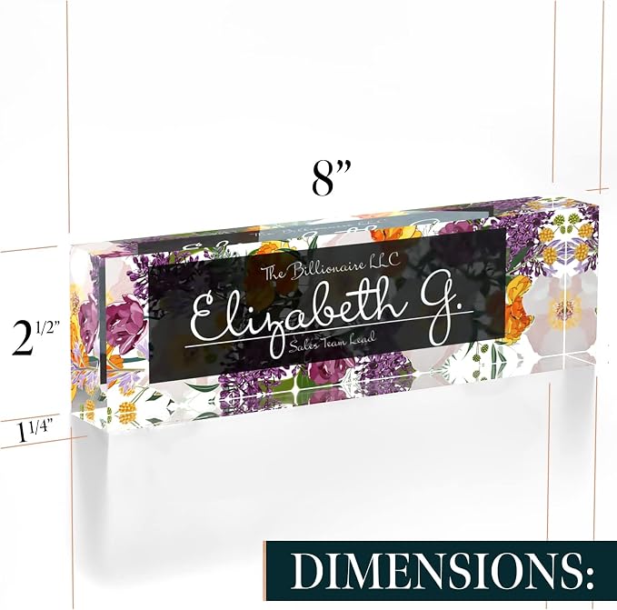 Desk Name Plate Personalized, Custom Name Plates 2½/x8 Inches, Thick - Image 7