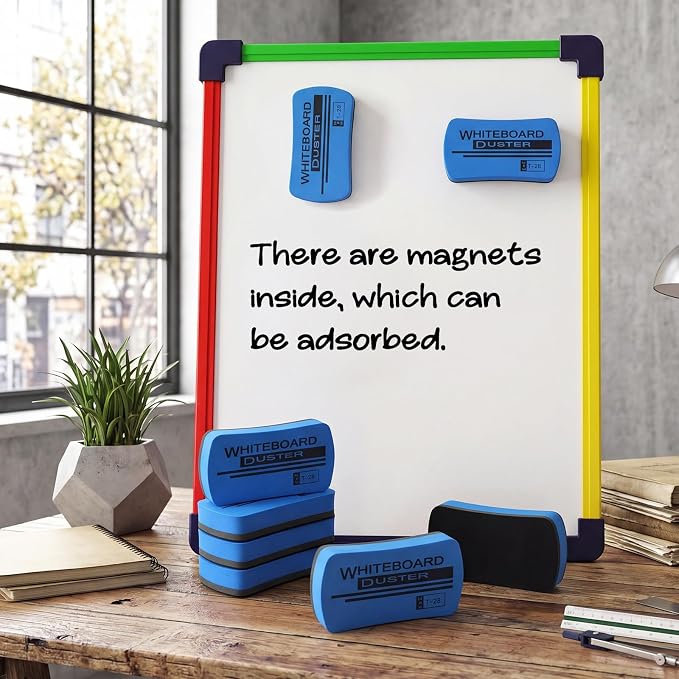 Outus 12 Pcs White Board Erasers Bulk Magnetic Dry Erase Erasers Assorted Color - Image 3
