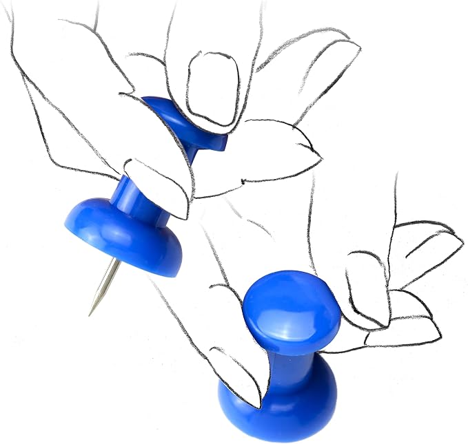 Officemate Giant Push Pins, 1.5" | Assorted Colors | 2 Tubs of 12 - Image 5