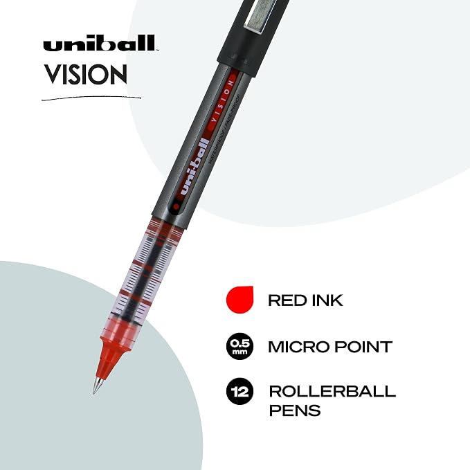 uniball Vision Rollerball Pen, Micro Point - Image 2