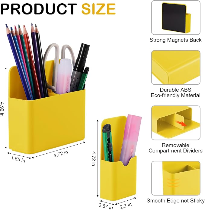 KITANIS Magnetic Pen Holder, 2 Pack Magnetic Dry Erase Marker Holder - Image 2