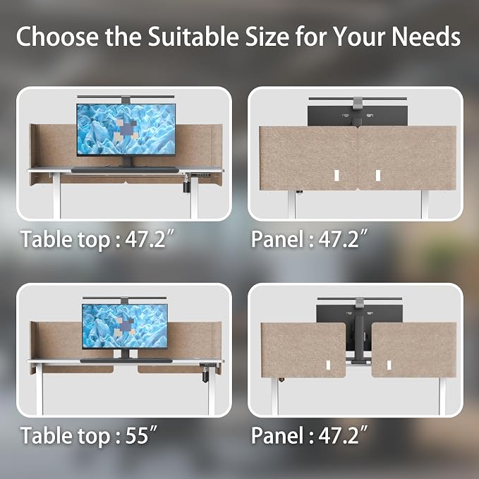 ERGO COLLECT Desk Privacy Panel, 2-in-1 Adjustable Acoustic Desktop Partition - Image 6