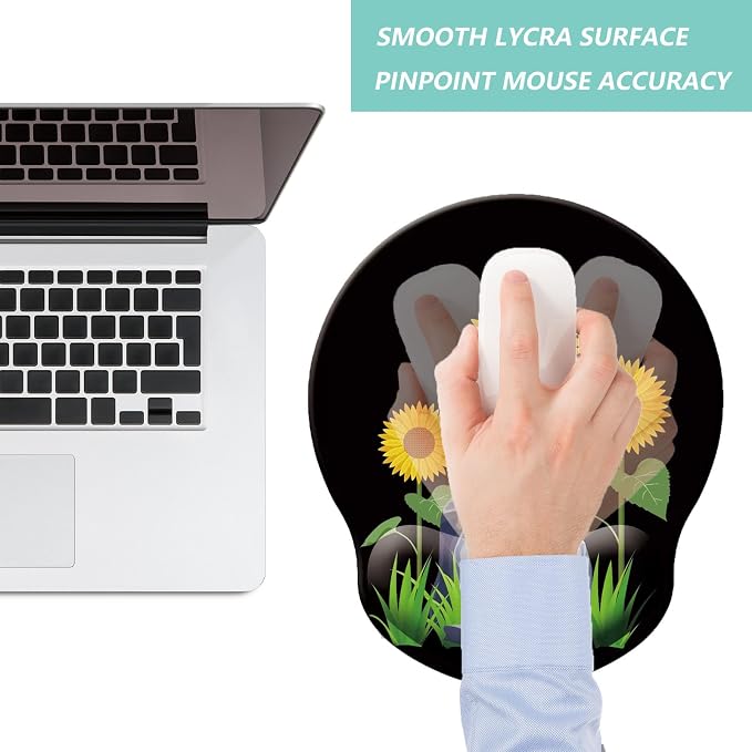 Mouse Pad with Wrist Support, Ergonomic Mouse Pad with Memory Foam Wrist Rest - Image 7