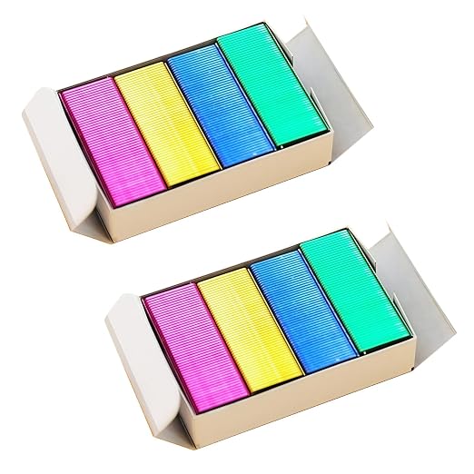 2 Box Mini Color Staples DIY Shop Stapler Refills Standard Book Mini Color by Unknown