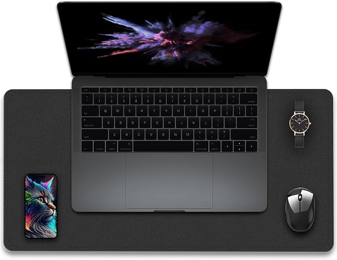 Non-Slip Desk Pad, PU Leather Desk Mat by METEOROCK