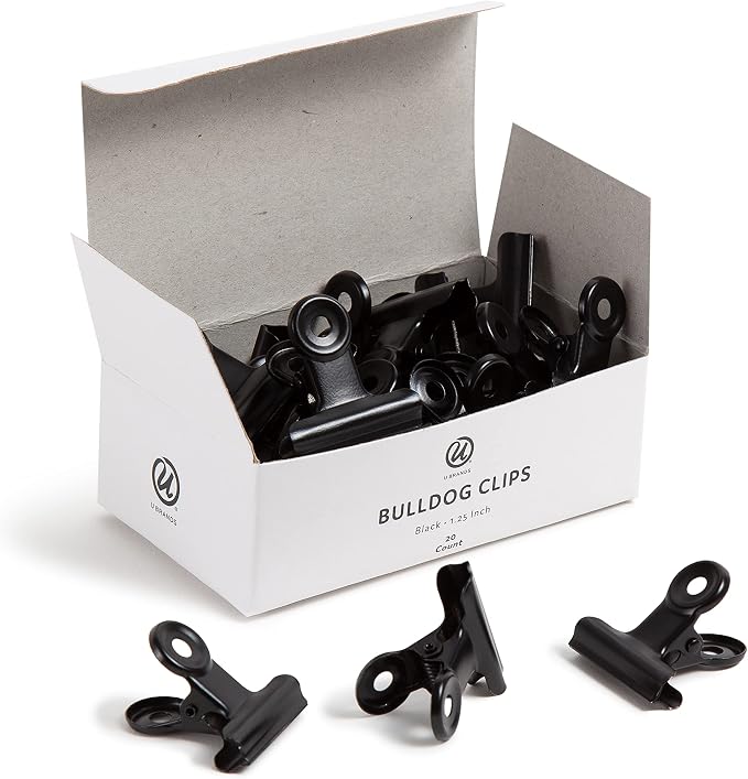 U Brands Black Bulldog Clips, Office Organization Supplies by UBrands