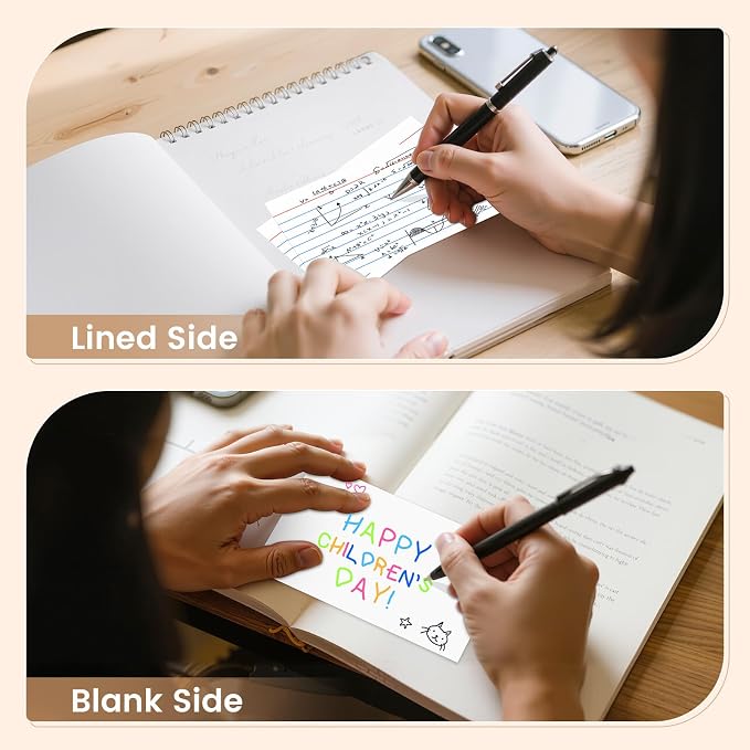 Index Cards 3x5 Inch, Flash Cards, Ruled Lined White Note Cards Paper - Image 5