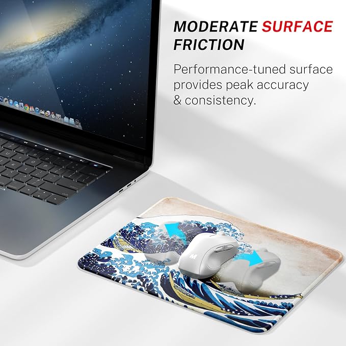 MROCO Essential Office & Gaming Mouse Pad, 8.5 x 11 Inch, Big Wave | Anti-Fray - Image 2
