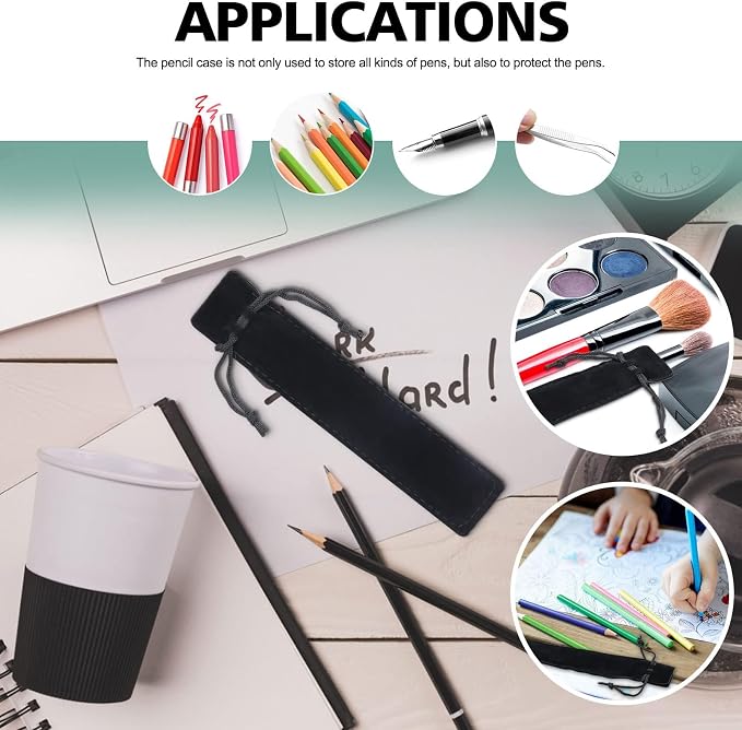 WFPLUS 50 Pieces Velvet Pen Pouch - Image 7