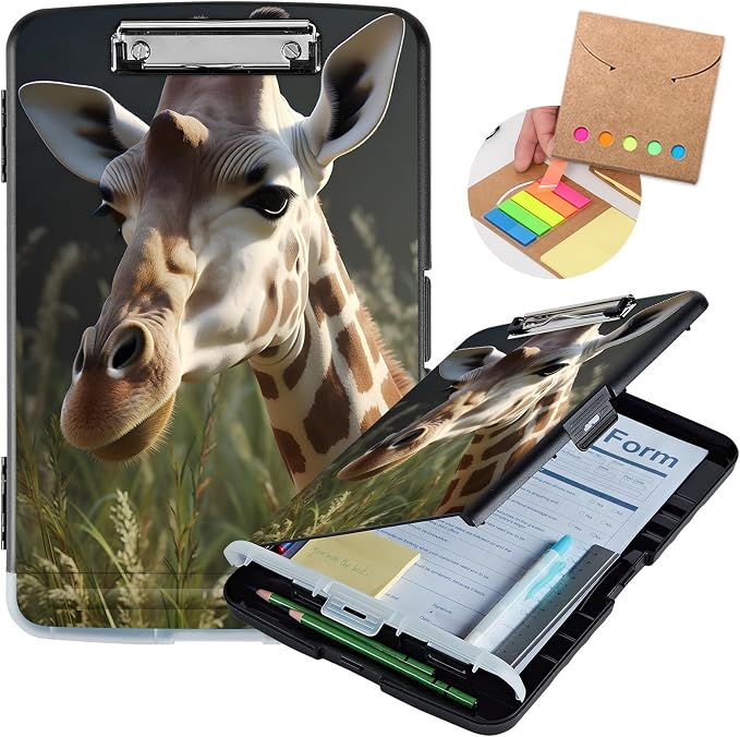 Clipboard with Storage, Heavy Duty Plastic Storage Clipboard with Low Profile by Unknown