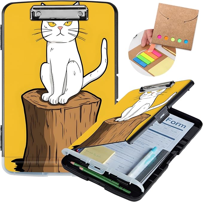 Clipboard with Storage, Storage Clipboard with Pen Holder, Heavy Duty Plastic by Unknown