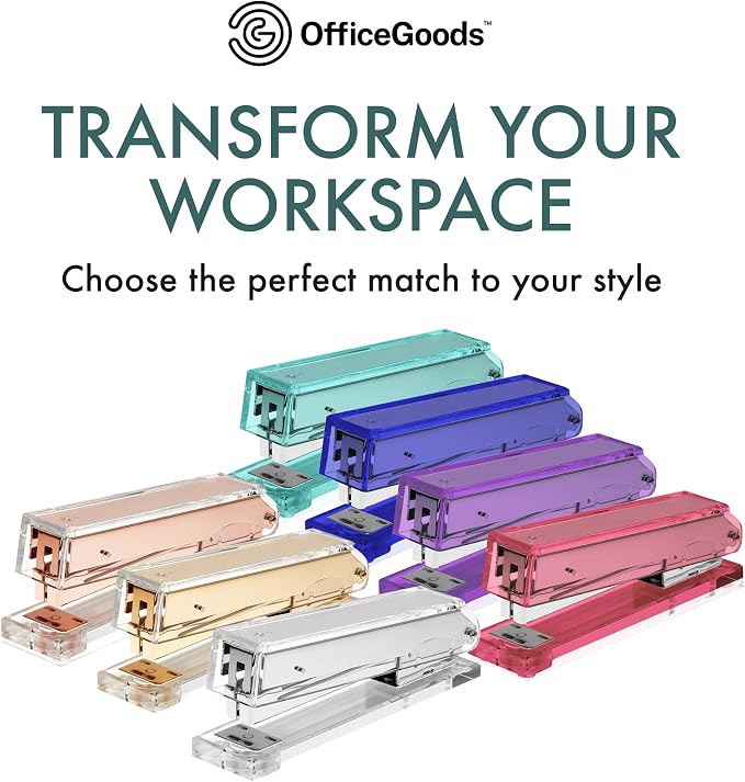 OfficeGoods Acrylic Stapler – Aesthetic & Durable Green Desk Staple - Image 6