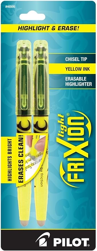 Pilot FriXion Light Erasable Highlighters, Chisel Point, Box of Six 2-Packs by PilotCorporationofAmerica