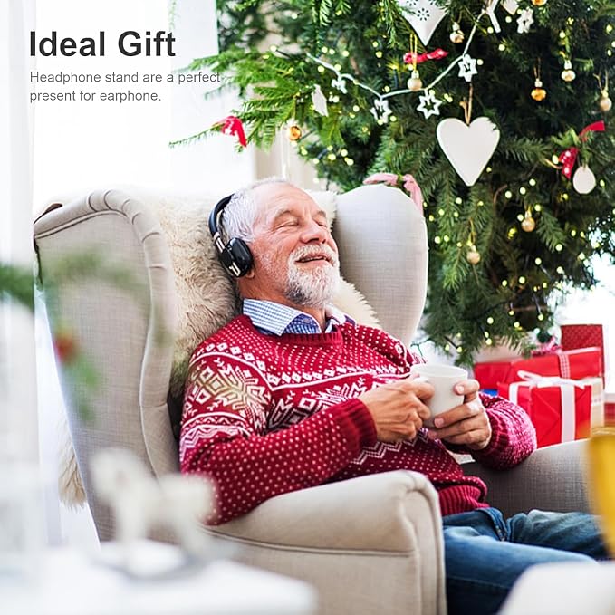 Headphone Stand, Desktop Headset Holder Desk Earphone Stand Aluminum Headset - Image 9