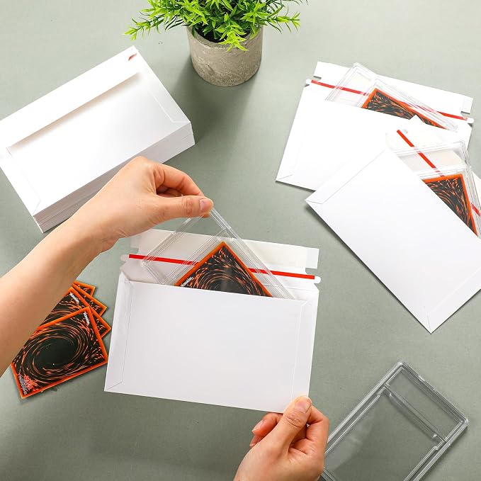 100 Pack Trading Card Shipping Envelopes 7 x 4.35 Inches Self Adhesive Mailing - Image 3