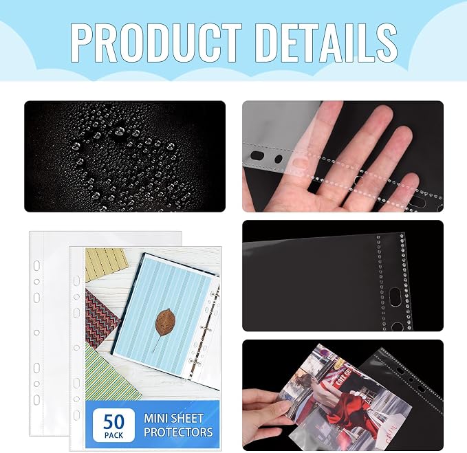 VOKOY 50 Pack 5.5x8.5 Inch Sheet Protectors - Image 3