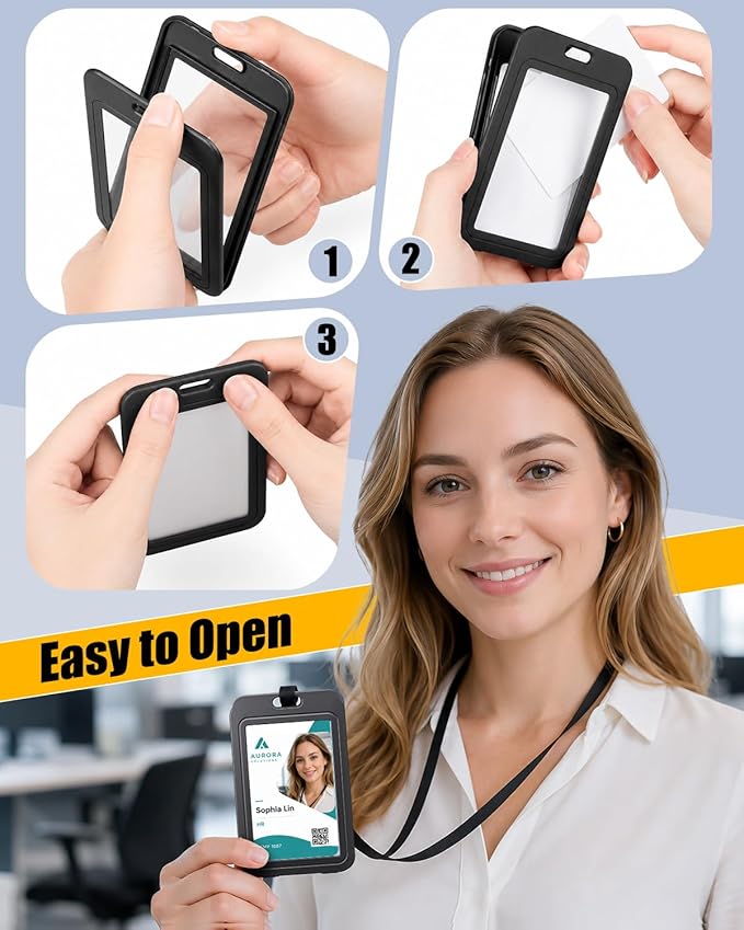 Uniclife 3 Pack Vertical Badge Holders - Image 5