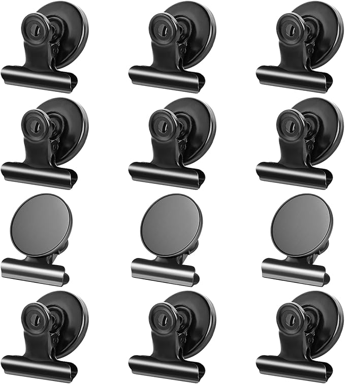 Grtard 12 Pack Magnetic Clips, Fridge Magnets Refrigerator Magnets, Strong by Grtard