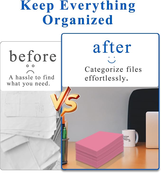 Zzrywuty File folders with Pockets, 25 Pack Paper Folders with Card Slot - Image 4