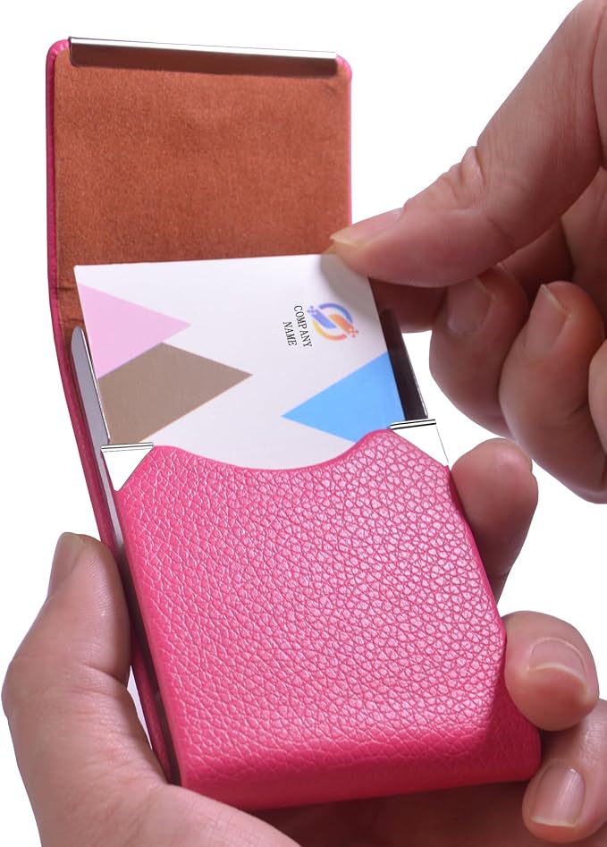 Business Card Holder with Ultra Slim Design, Business Card Case with Premium PU - Image 5