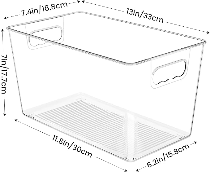YIHONG 10 Pack Clear Pantry Organizer Bins, Plastic Containers - Image 2
