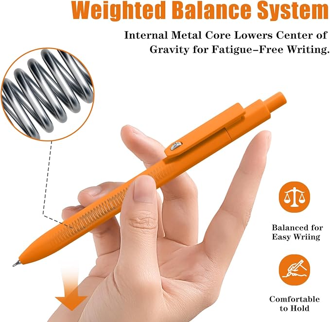 Vitoler Black Ink Gel Pens, For Teachers, For Nurses, Quick dry, Liquid Ink - Image 2