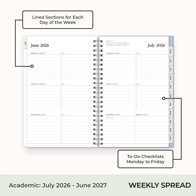 Blue Sky The Everygirl 2026-2027 Weekly and Monthly Academic Year Planner - Image 3