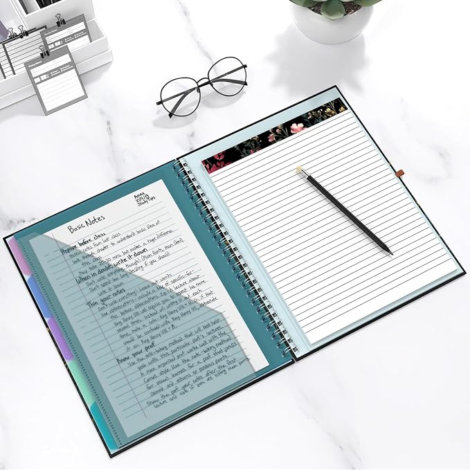 Hongri Clipboard Folio with Refillable Lined Notepad, 8.5 x 11 Folders with - Image 7