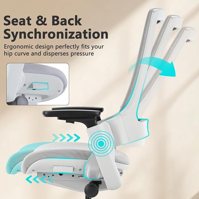 CLATINA Office Chair Swivel Executive Chair, Adjustable Ergonomic Computer Chair with 3D Armrest and Lumbar Support, Mesh Backrest Task Chair for Home Office Conference Room Studio, 2 Pack-DeskLoop Office