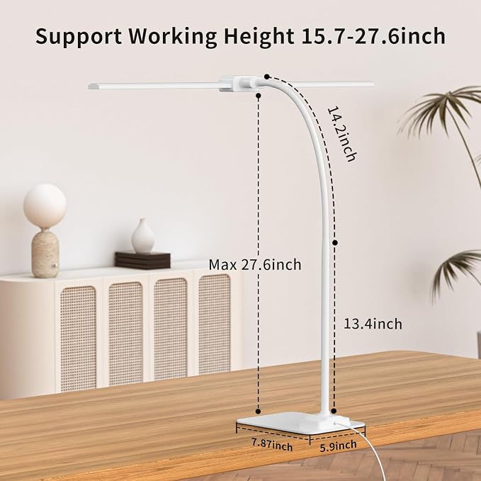 KableRika Desk Lamp Double Light: Bright Led Desk Lights - Image 6