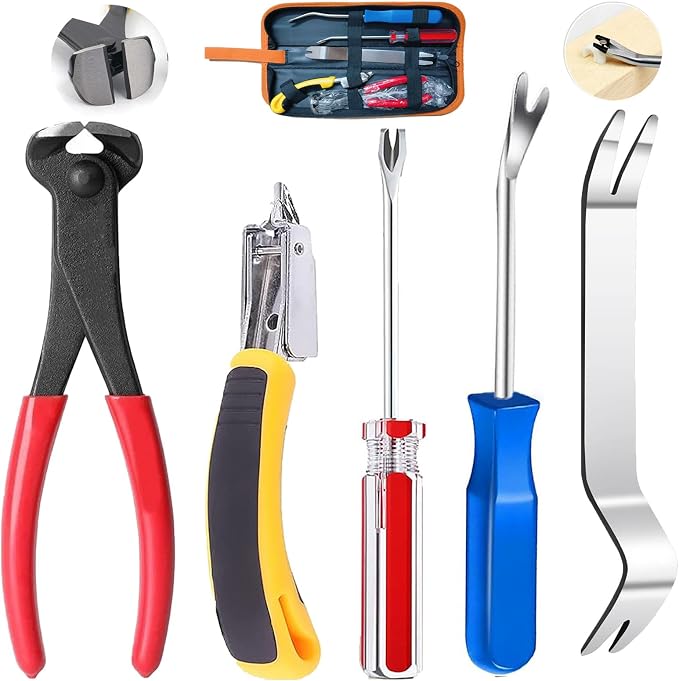 OFCOX 5Pcs Upholstery Staple Remover Tool Set, Heavy Duty Nail Puller Pliers by Unknown