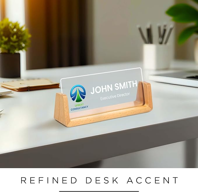 Personalized Light Up Desk Name Plate, Custom LED Acrylic Name Plate - Image 2
