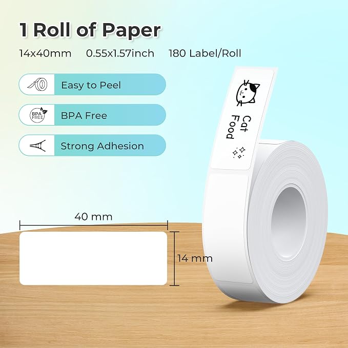 Nelko Genuine P21 Label Maker Tape, Standard Laminated Thermal Label Tape - Image 2