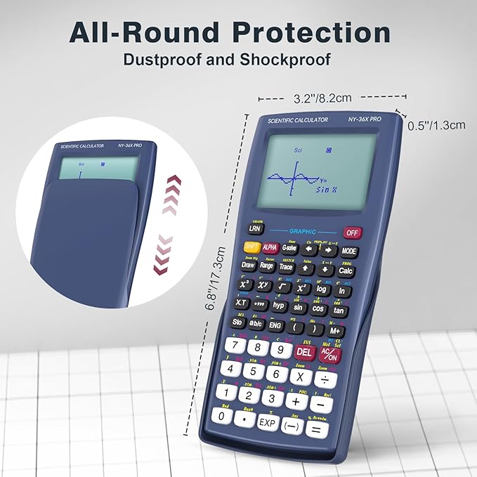 Graphing Scientific Calculators ROATEE 36X Pro Office Calculators for High School with 360 Functions Financial Calculator Desktop, 3-in 14 Digit Display Office Supplies for Student Teacher Engineer-DeskLoop Office